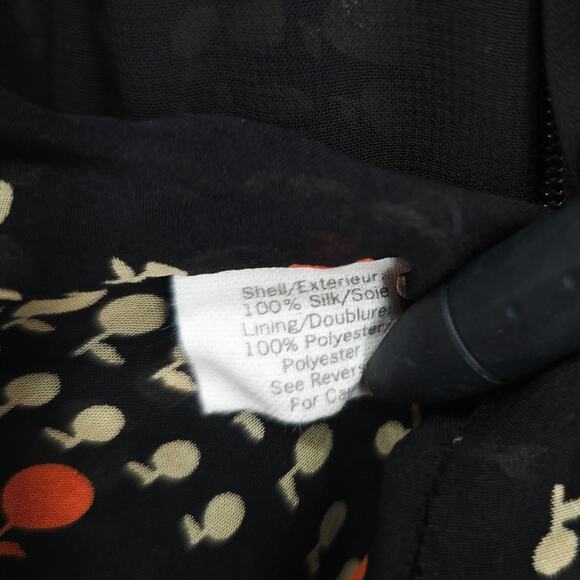 VTG Luxe XS 100% Silk Y2K Whimsigoth Twee Art Blouse Rouche Waist Flutter Sleeve - Picture 11 of 16